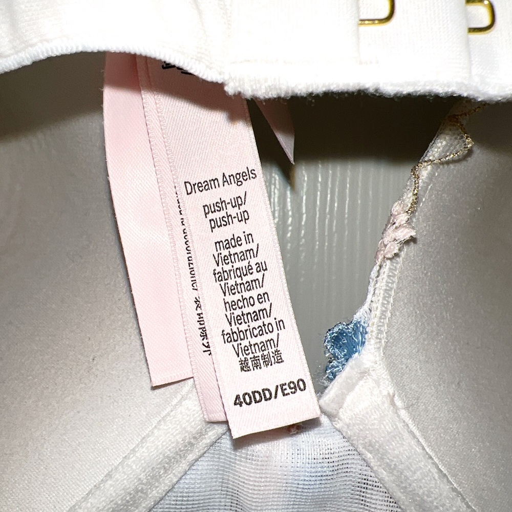 NWOT Victoria’s Secret Dream Angels Wildflower Embroidery Push Up Bra 40DD - Picture 11 of 11